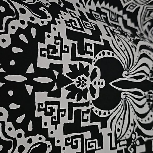 Style & Co Black/White Stretch 3/4 Sleeve Women's Tunic Size S - Picture 3 of 5